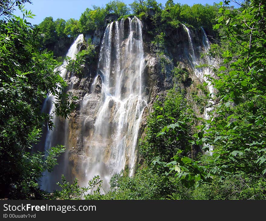 Plitvice Lakes waterfall