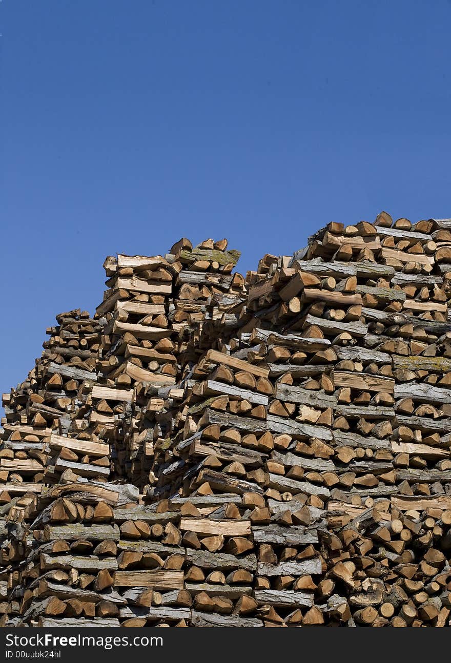 Stack of firewood in los angeles, california. Stack of firewood in los angeles, california