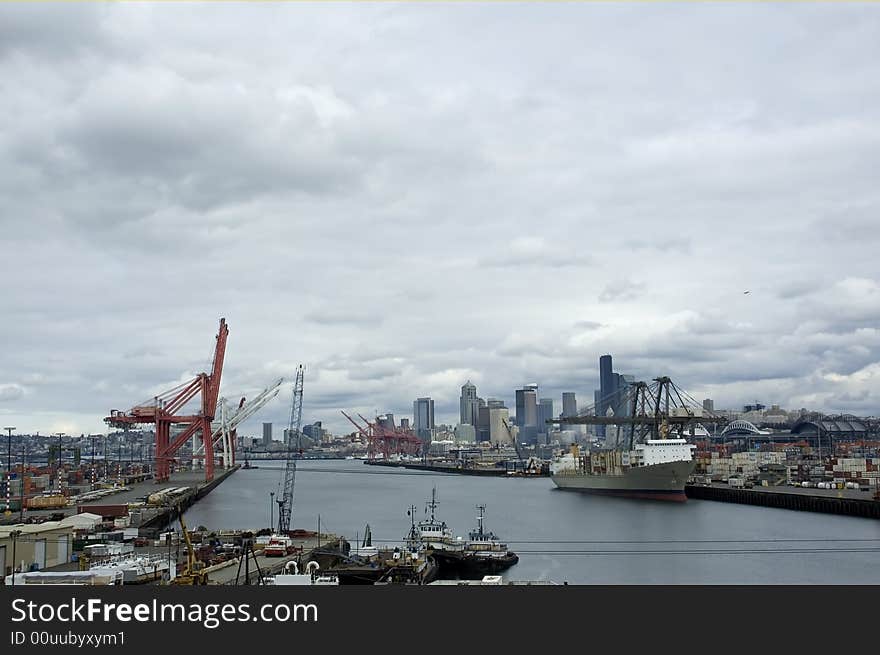 The Port of Seattle is a busy place.