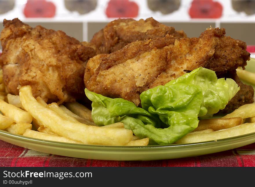 Delicious chicken wings and dressing. Delicious chicken wings and dressing