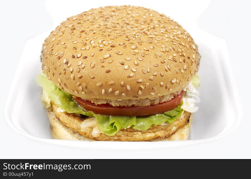 Delicious burger with all ingredients. Delicious burger with all ingredients