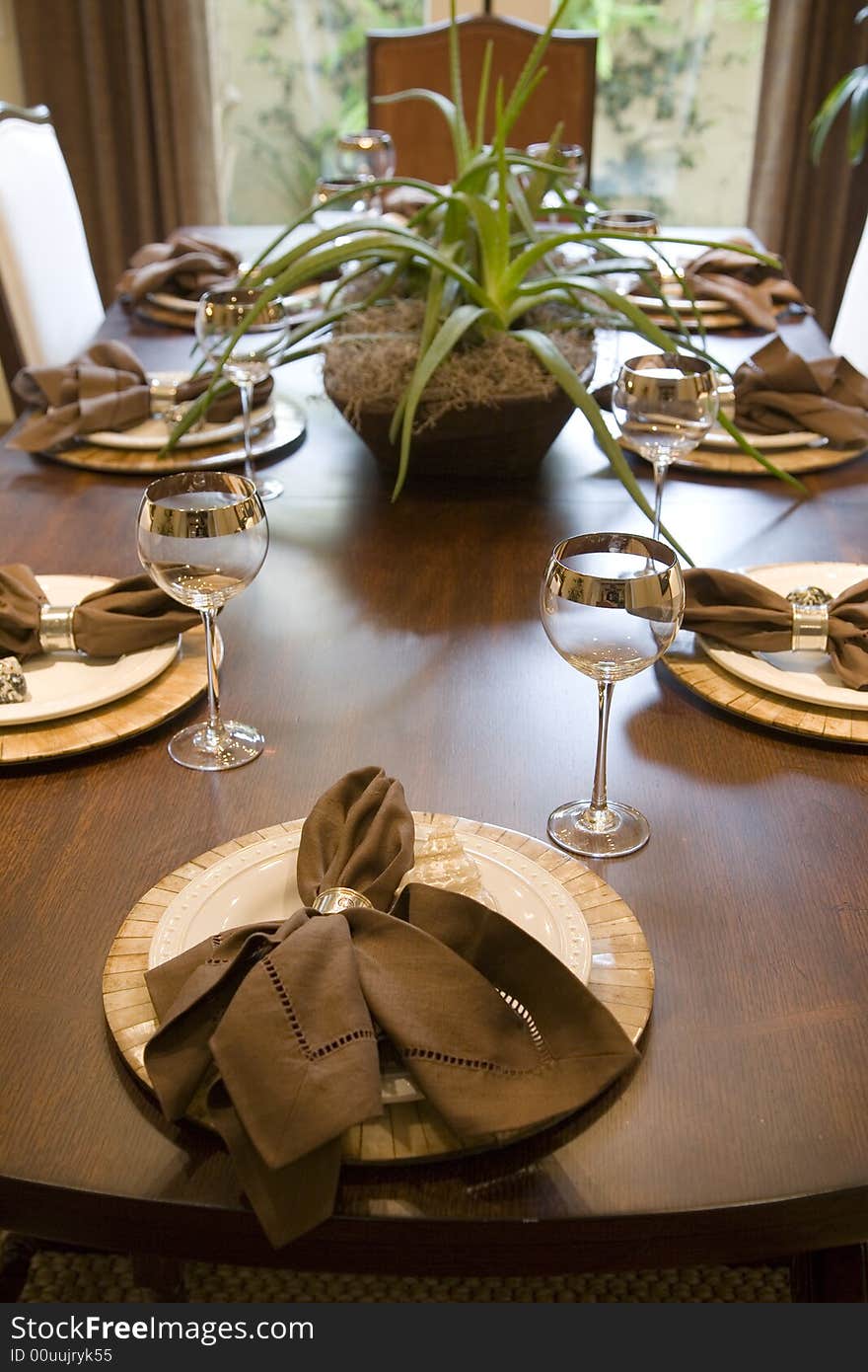 Luxury home dining table.