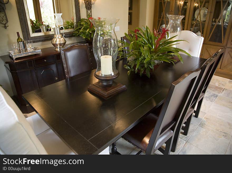 Luxury home dining table.