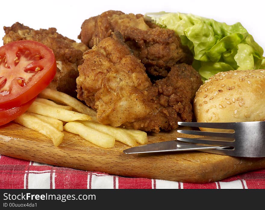 Delicious chicken wings and dressing. Delicious chicken wings and dressing