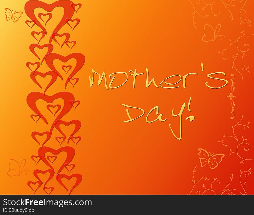 Mother's Day! Congratulation on day of mother. A card.