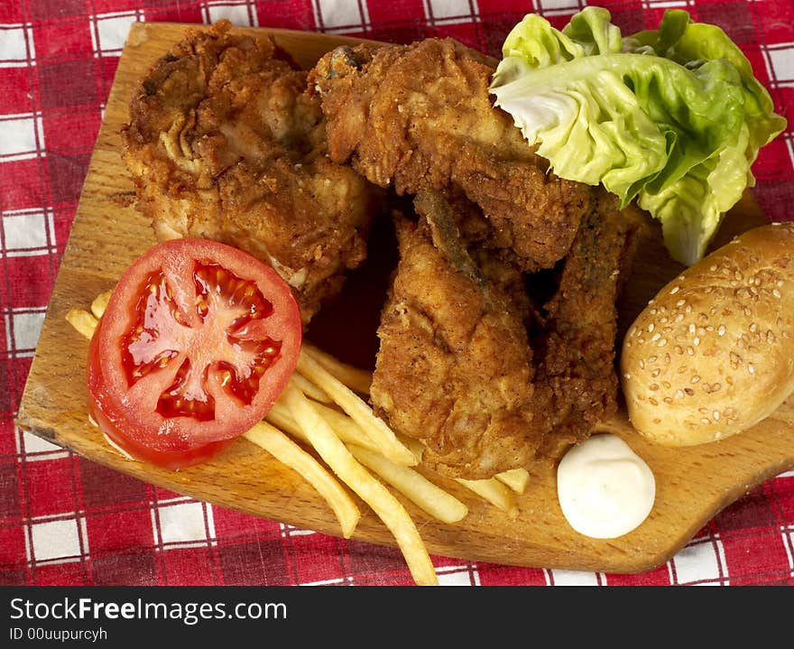 Delicious chicken wings and dressing. Delicious chicken wings and dressing