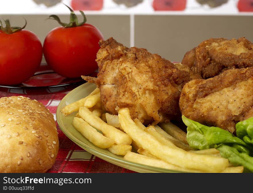 Delicious chicken wings and dressing. Delicious chicken wings and dressing