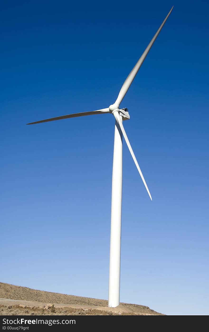 Wind turbines in the desert. Wind turbines in the desert.