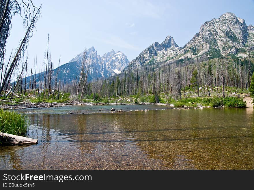 The Tetons up close from above Jenny Lake