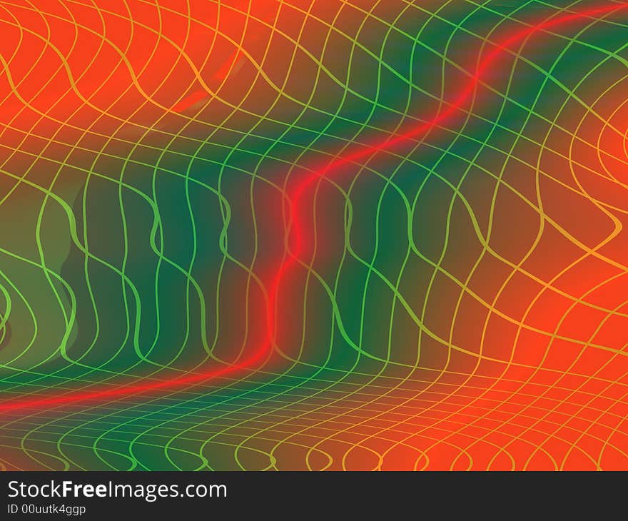 Abstract graph curve, wavy background