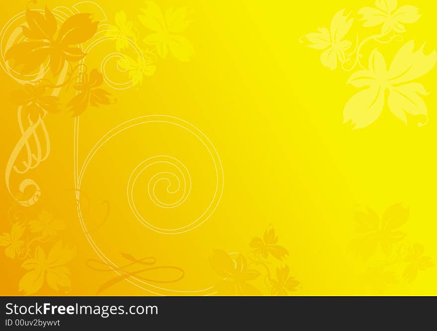 Yellow background with flowers, invitation background, funky, pretty. Yellow background with flowers, invitation background, funky, pretty