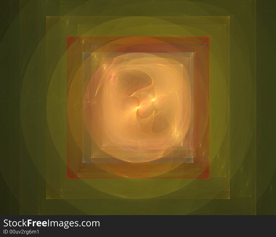 A set of fractal squares with circles inside. A set of fractal squares with circles inside.