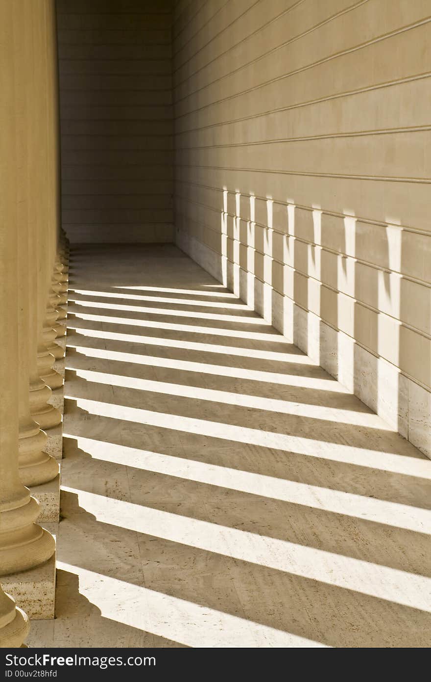 Stone passage with shadows and light. Stone passage with shadows and light