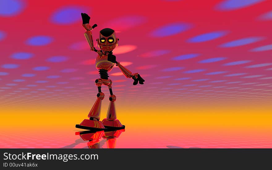 Cgi render of cartoon robot. Cgi render of cartoon robot