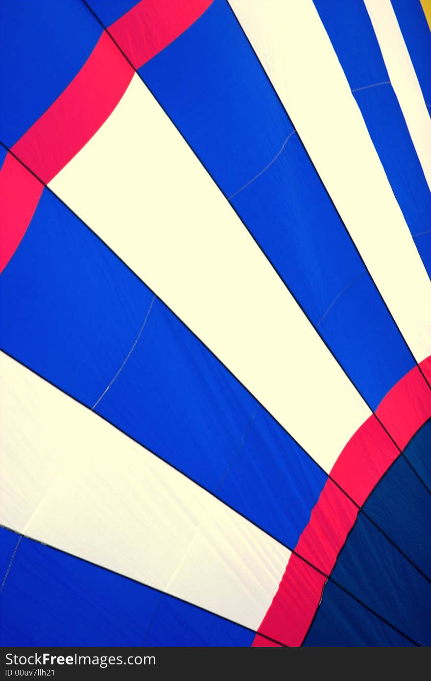 A close shot of a hot air balloon. A close shot of a hot air balloon