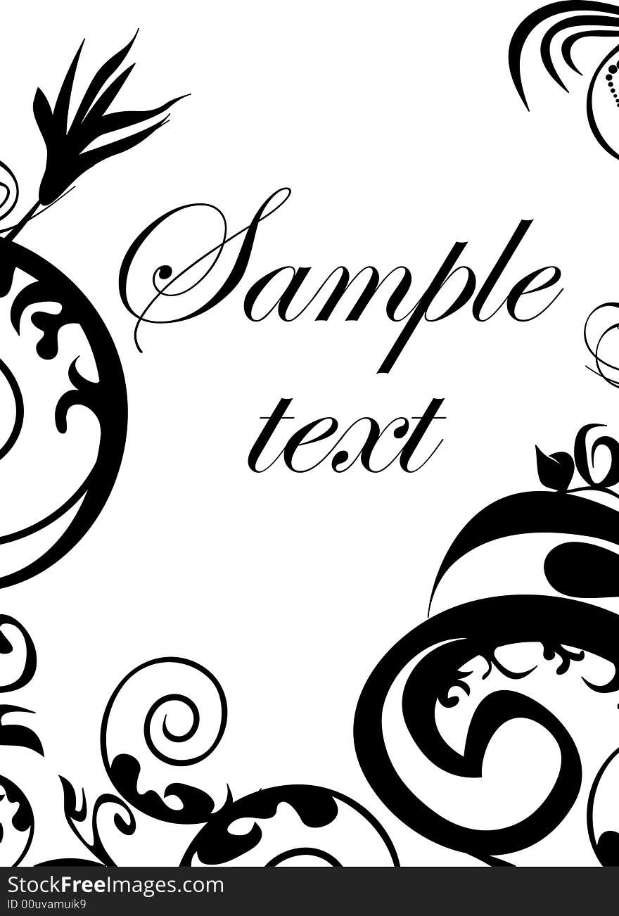 Black and white design ornament