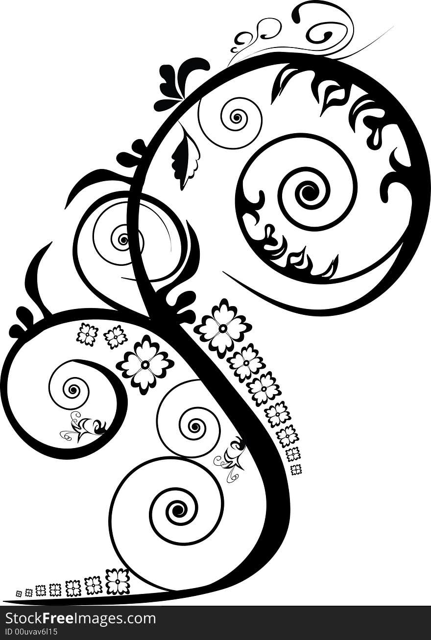 Black and white design ornament