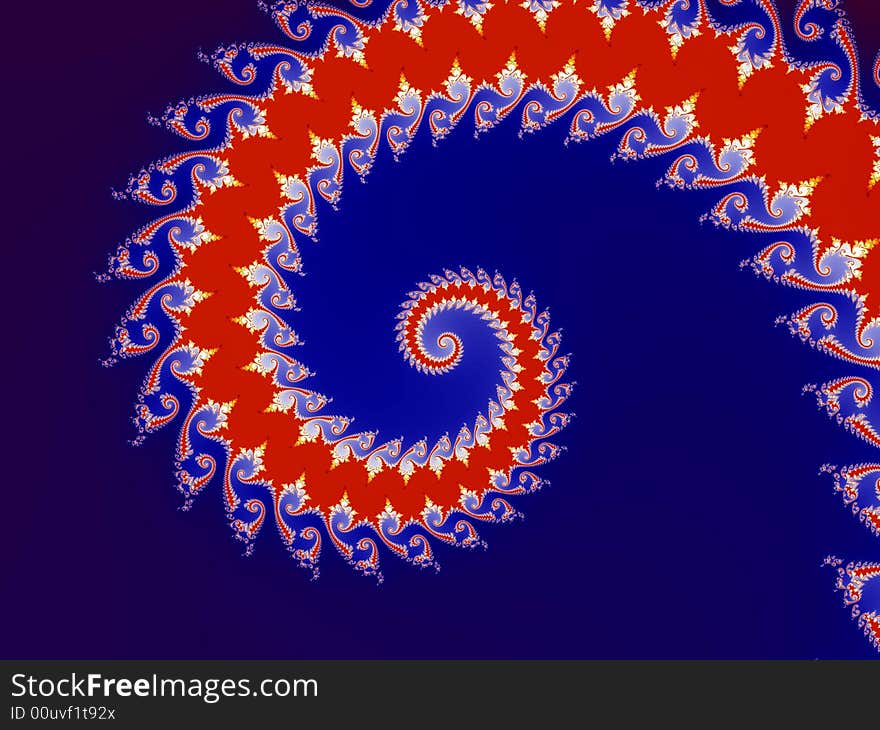 Red and blue fractal looks like tail of a dragon. Red and blue fractal looks like tail of a dragon