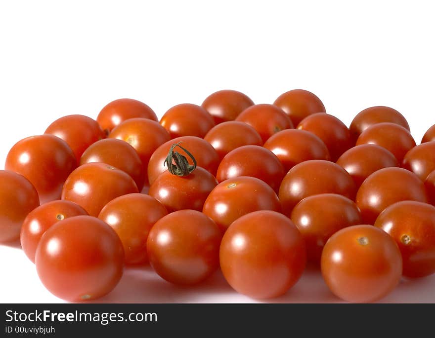 Tomatoes cherry On a white background