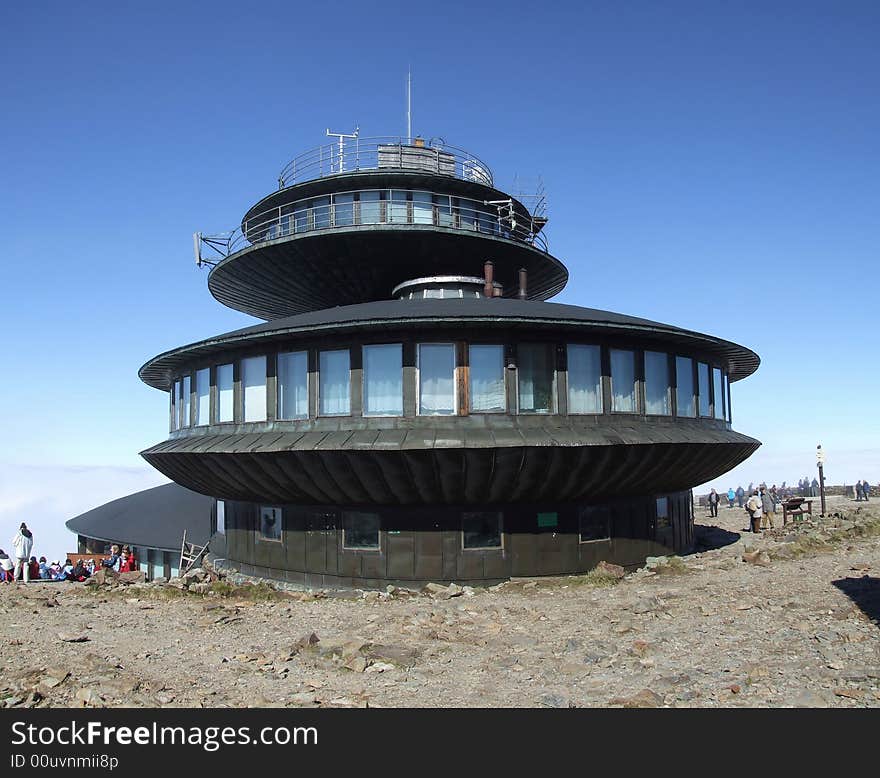 Shelter- home on the mountain top Sniezka in Poland