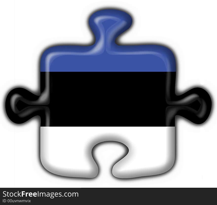 Estonia button flag 3d made. Estonia button flag 3d made