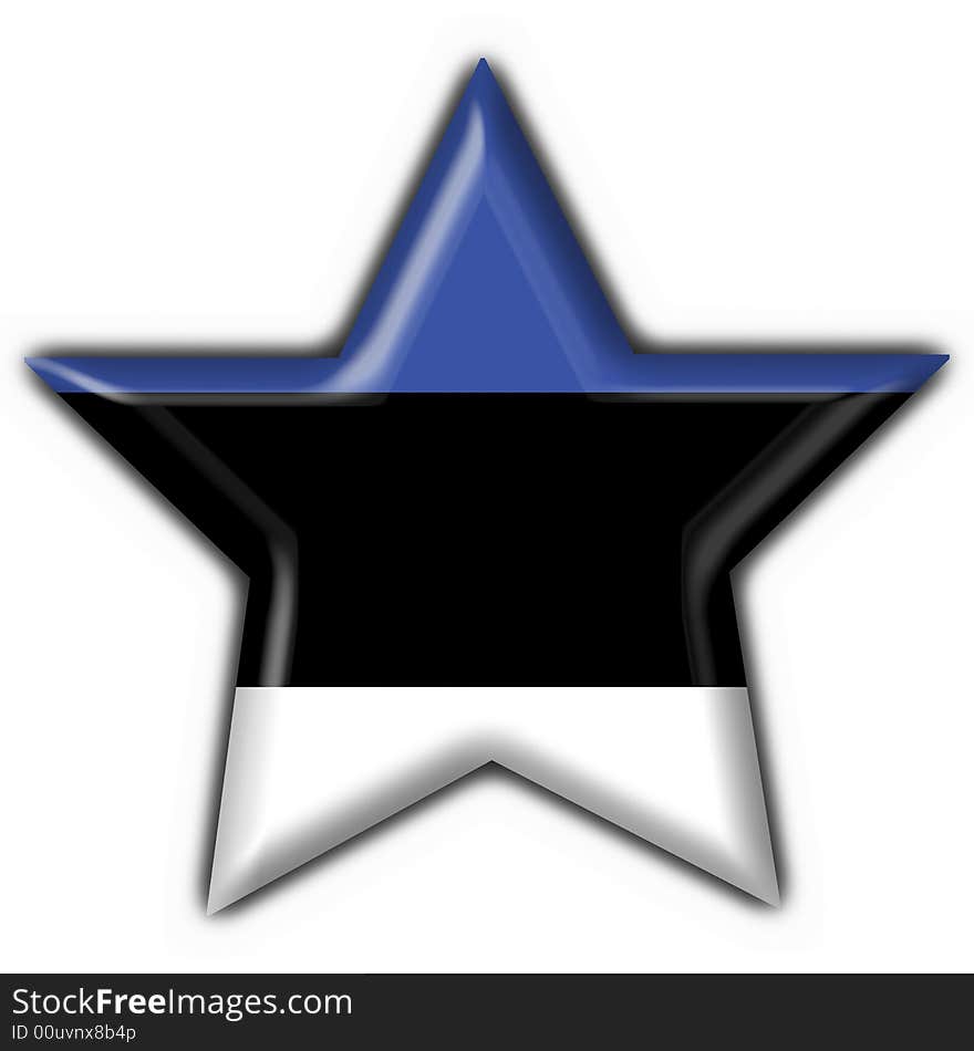 Estonia button flag star shape