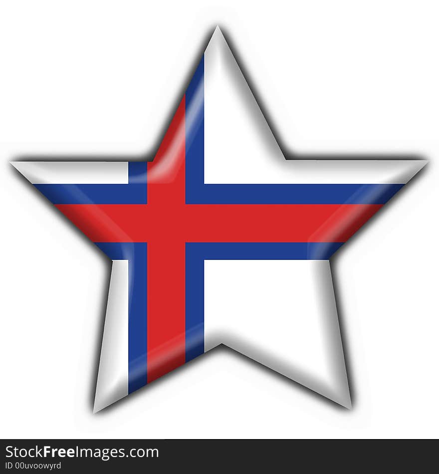 Faeroe button flag star shape