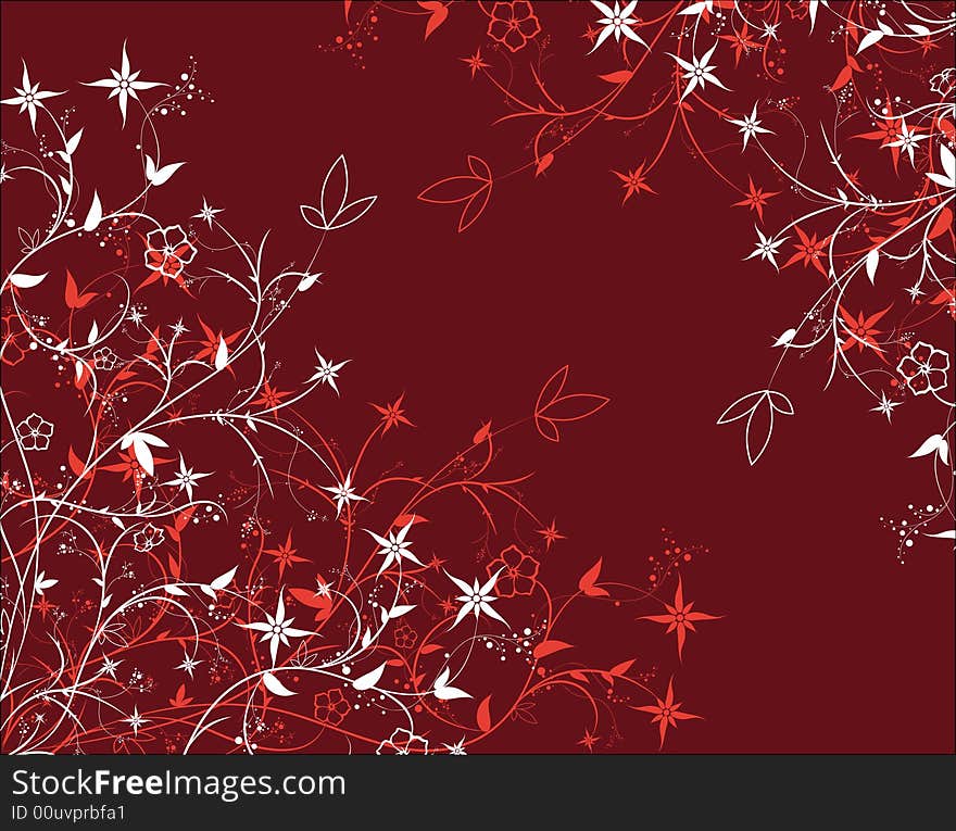 Abstract floral background. A vector format is added. Suits well for a postcard or background. Abstract floral background. A vector format is added. Suits well for a postcard or background