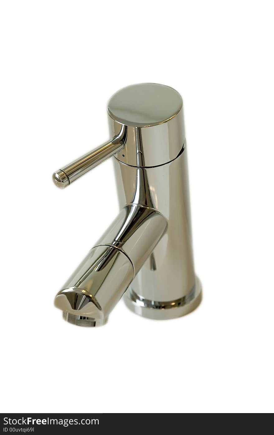 Isolated bathroom tap on white background