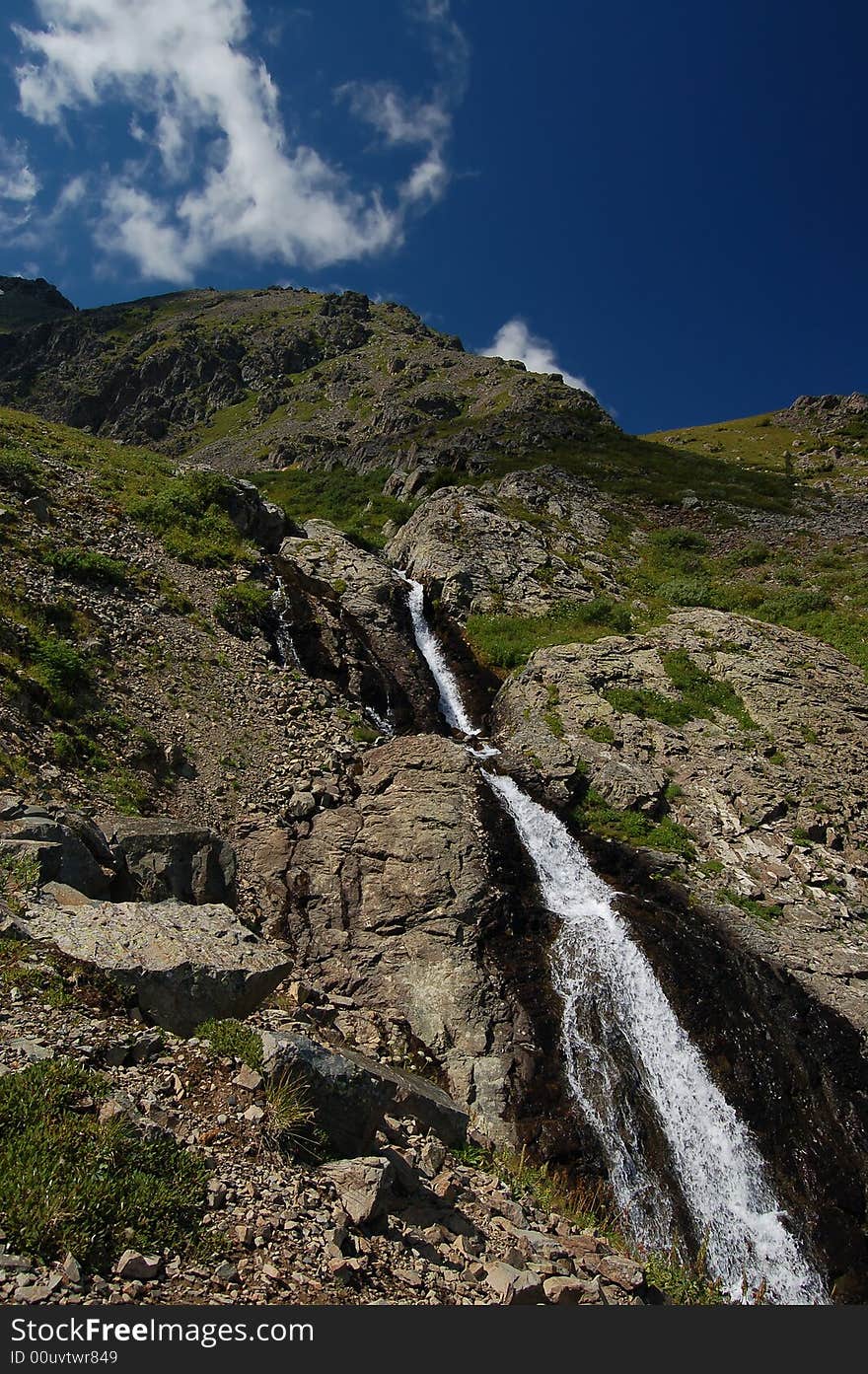 One of number waterfalls in Altay. One of number waterfalls in Altay