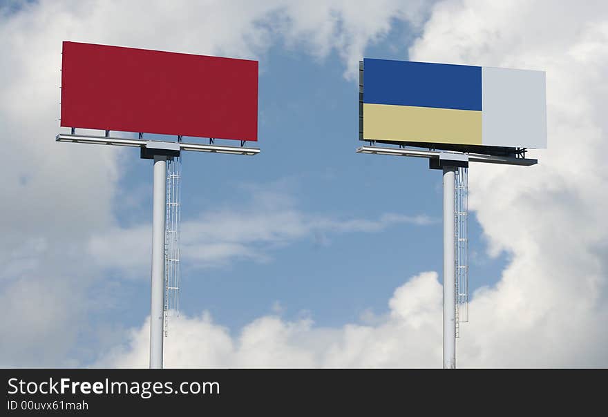 Two singboards for your advertisement. Two singboards for your advertisement