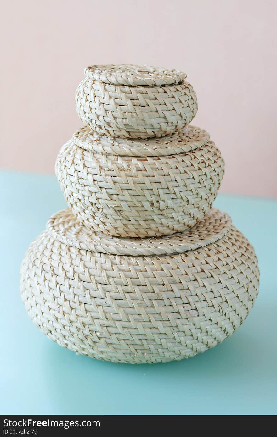 Kitchen straw containers on the table