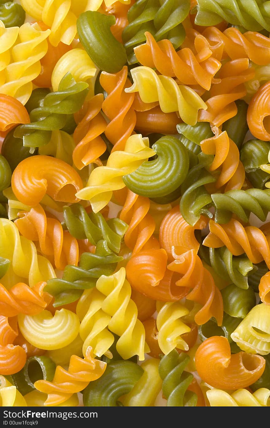 Coloured pasta, background