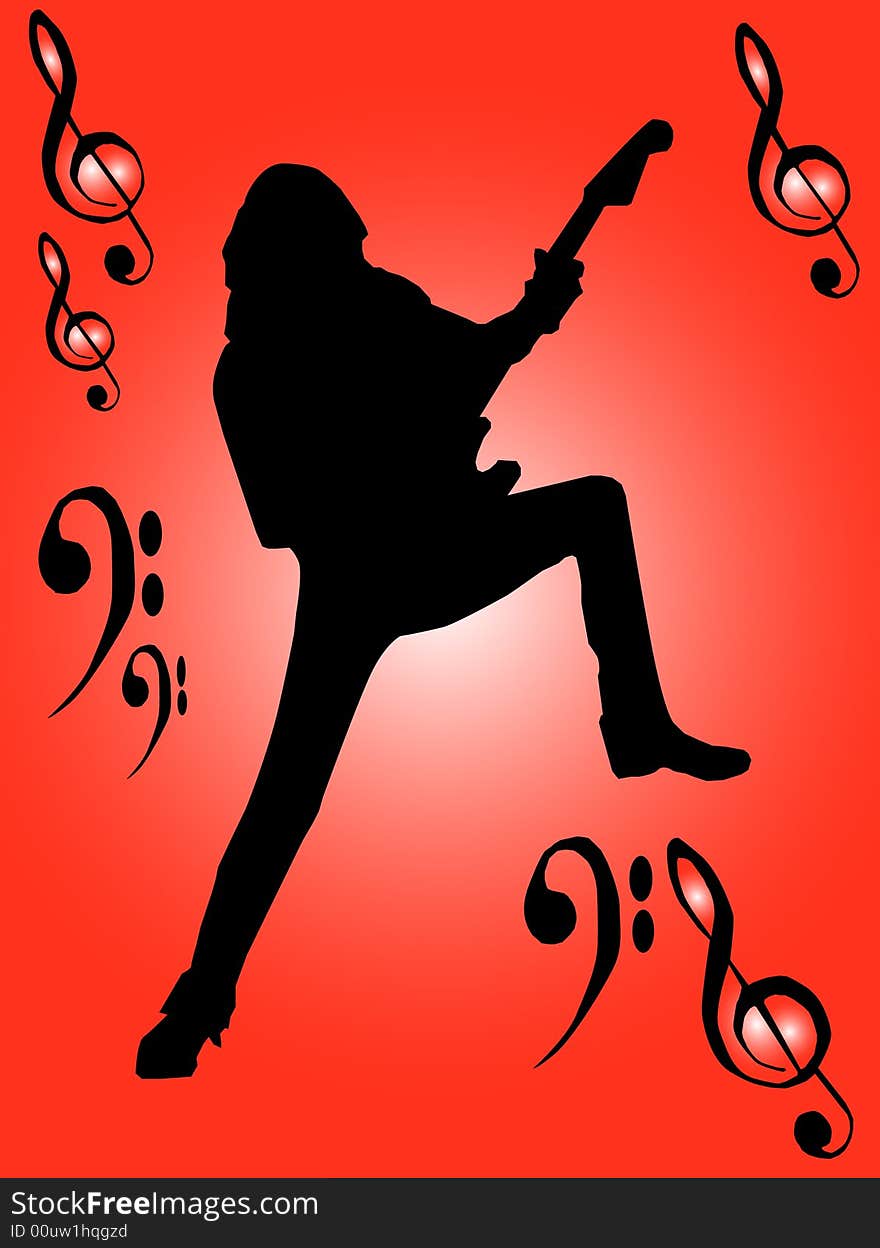 Guitarist Silhouette