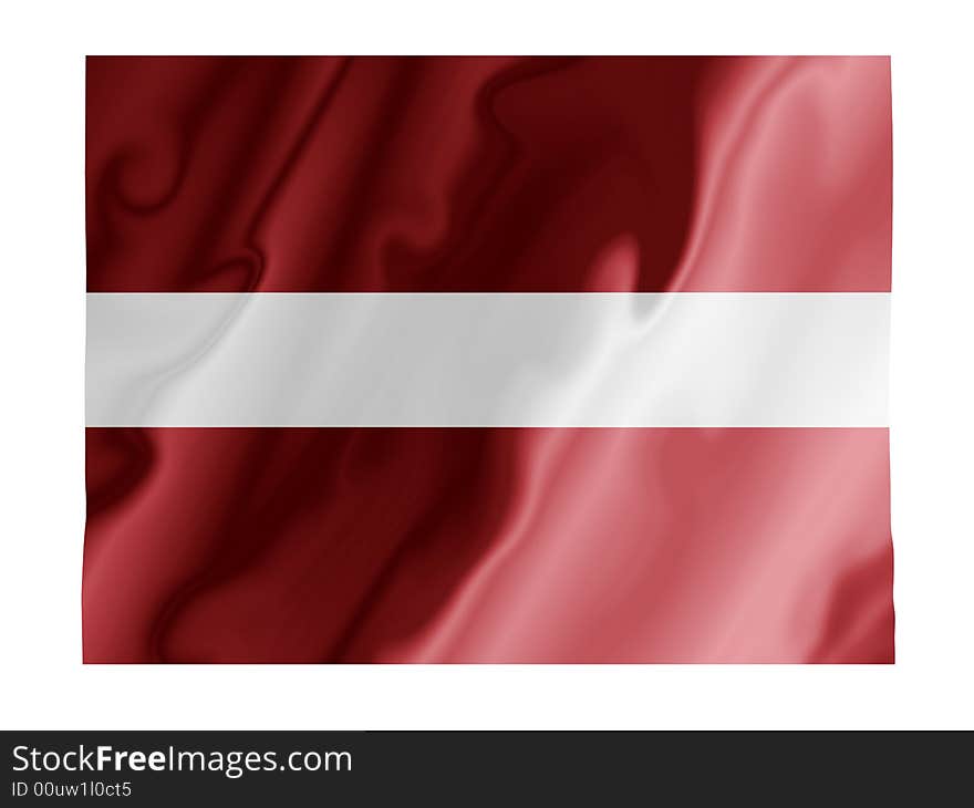 Fluttering image of the Latvian flag. Fluttering image of the Latvian flag