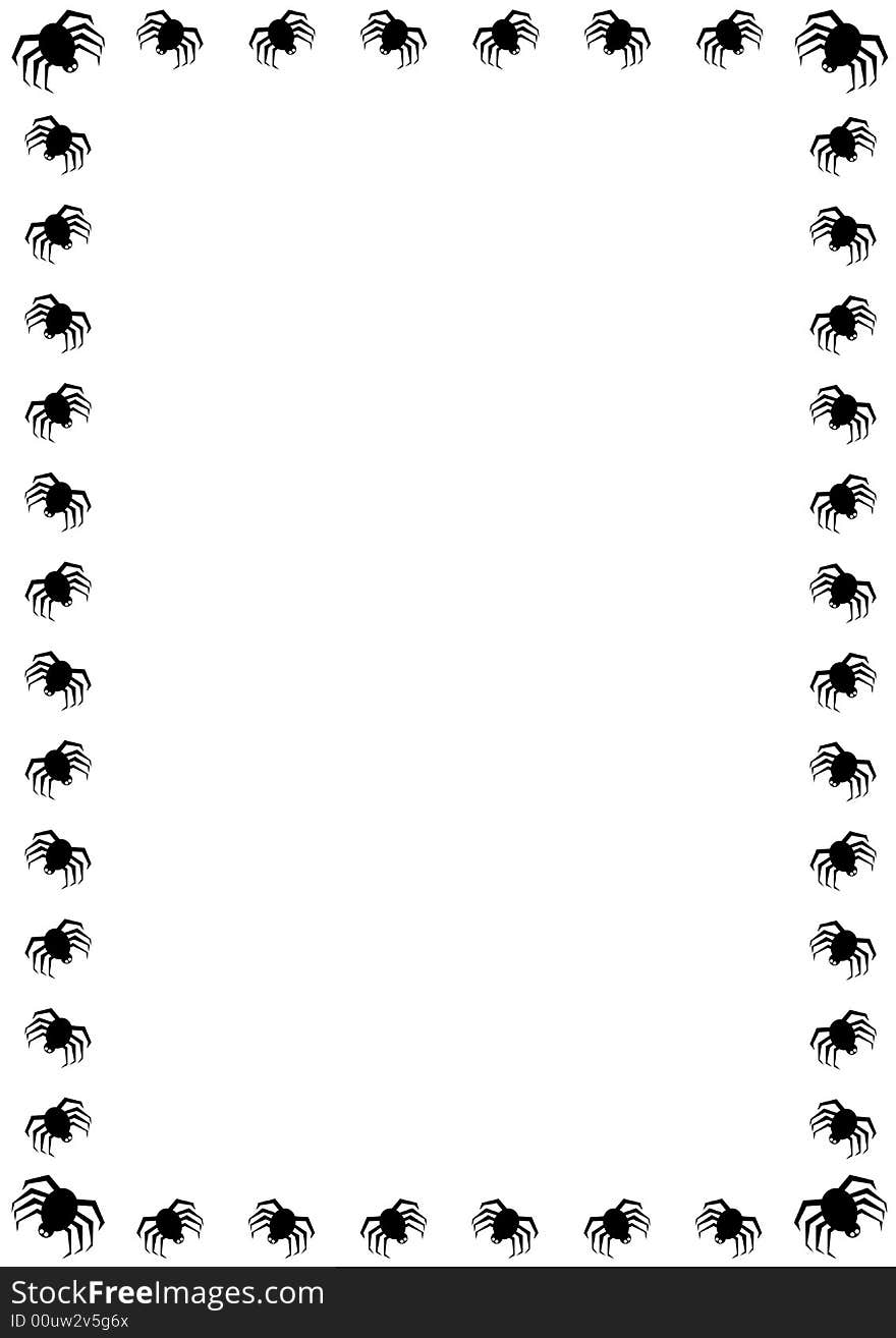 Halloween Spider Border