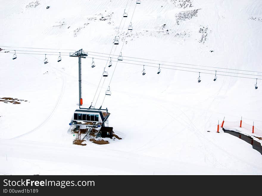 Empty snow resort