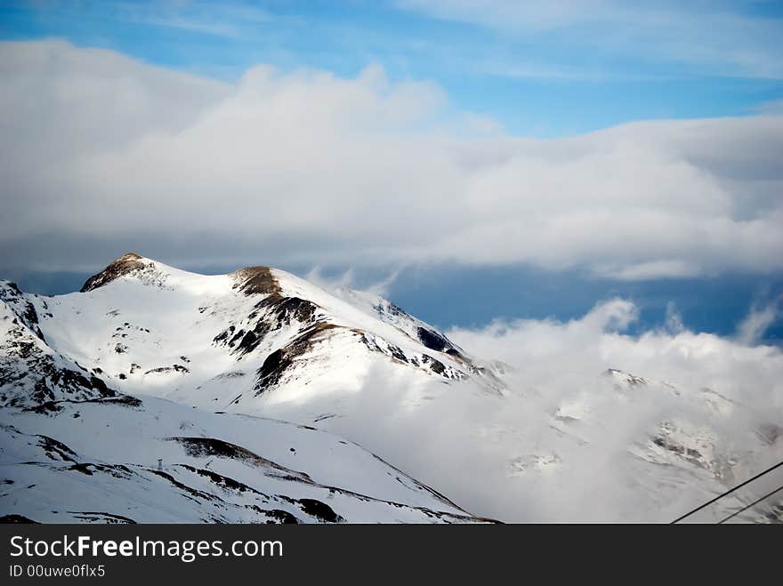 Moutain Peaks at Pyrenees