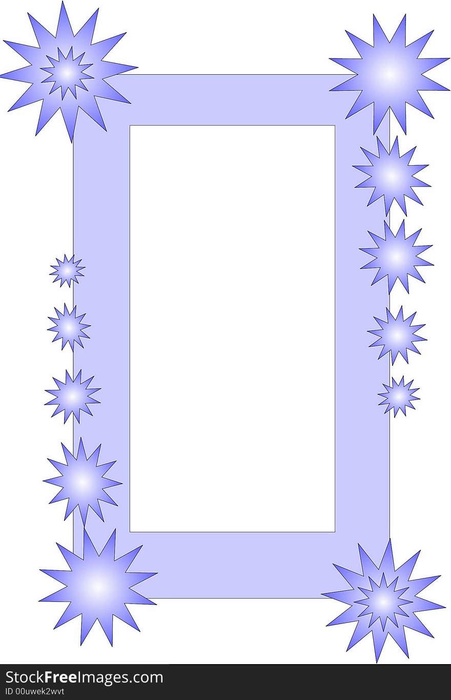 Purple frame with beautiful star