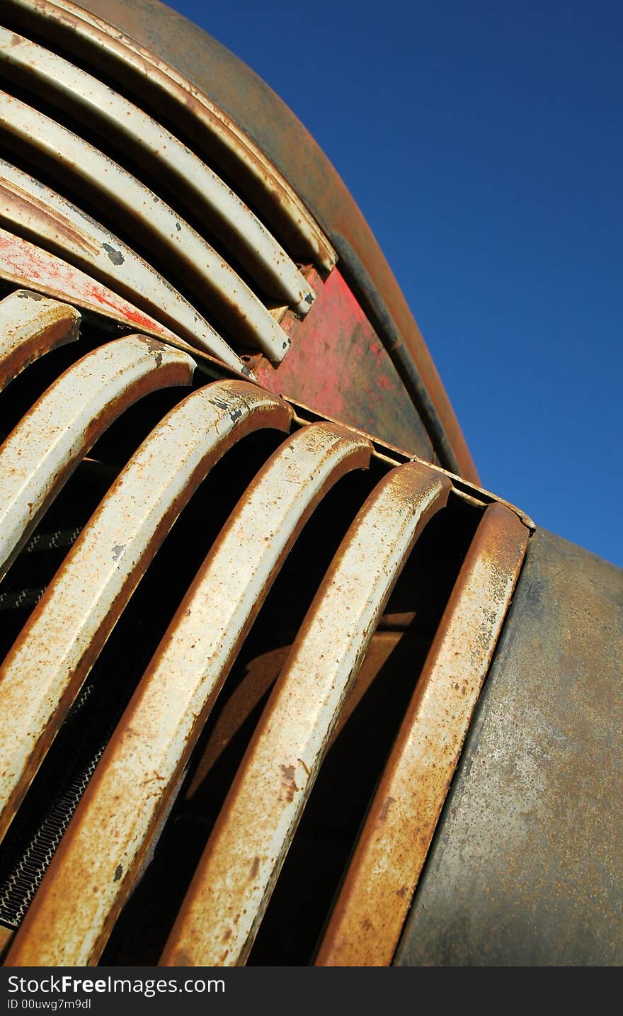 1950's vintage rust bucket pick-up truck abstract