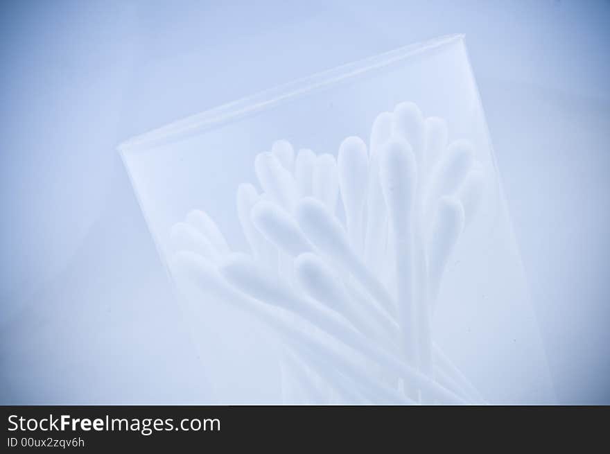 Cotton Buds in bathroom environment