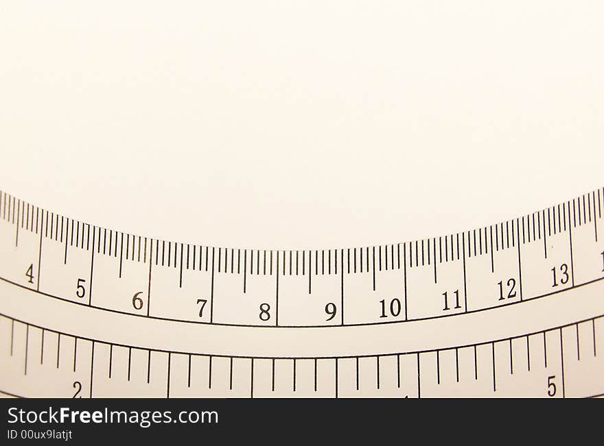 Image of a bent transparent ruler.