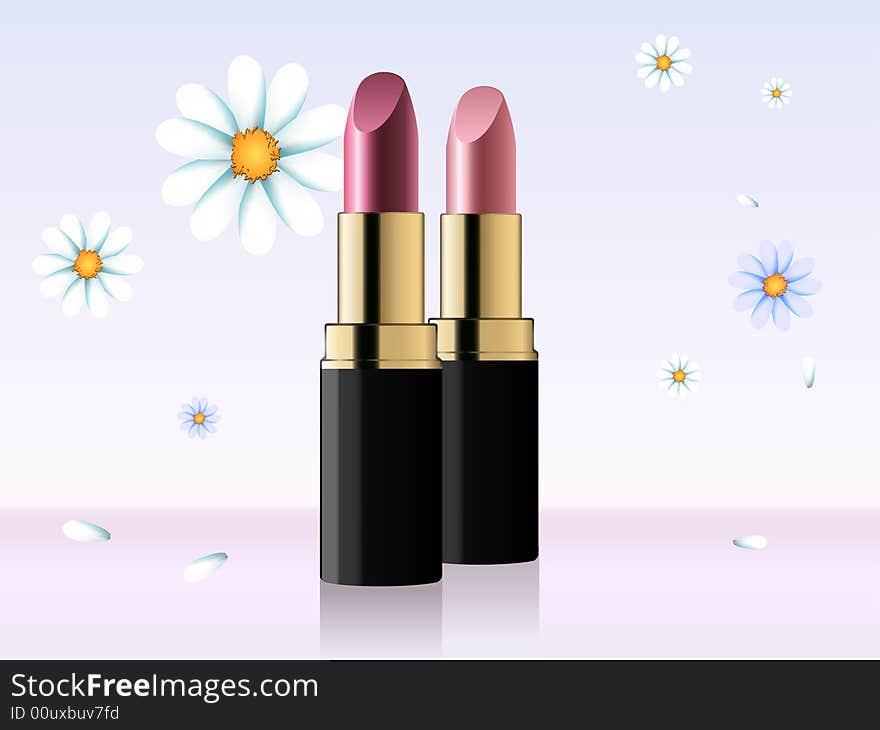 Lipsticks And Flowers