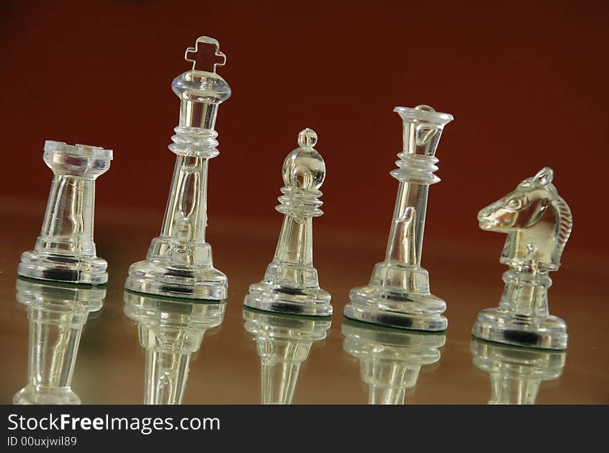 Cristal chess coins studio shot