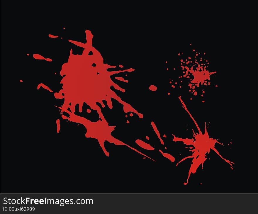 Collection of editable vector blood splashes. Collection of editable vector blood splashes