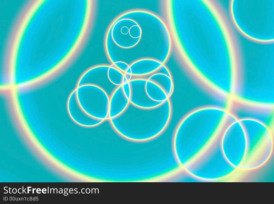 Blue and white Abstract Circles