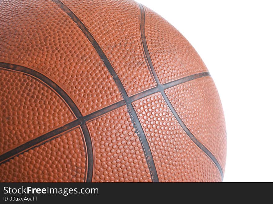 Close-up plan of basketball ball