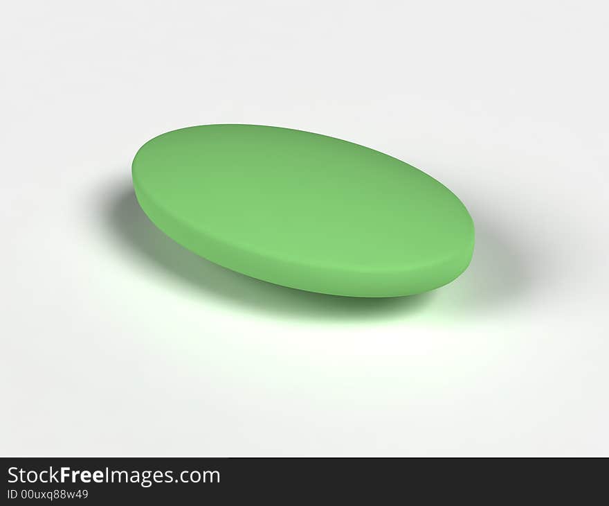 Isolated pill with white background