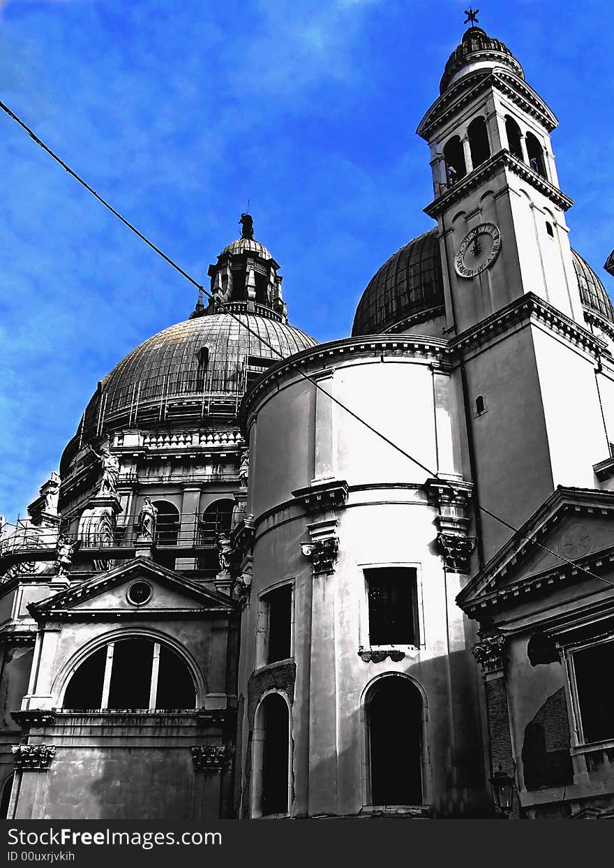 Venice postcard:Santa Maria della Salute basilica; HDR image. Venice postcard:Santa Maria della Salute basilica; HDR image