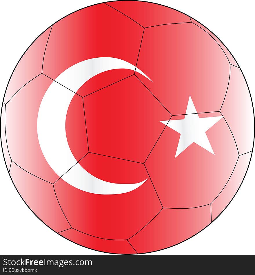 Soccer vector ball turkey